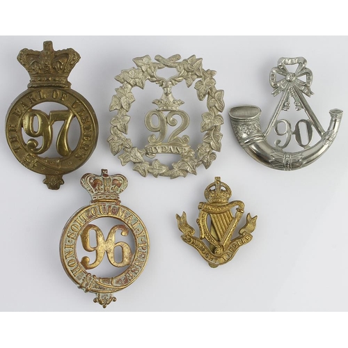 1494 - Badges various predominantly Regiment of Foot  (5)