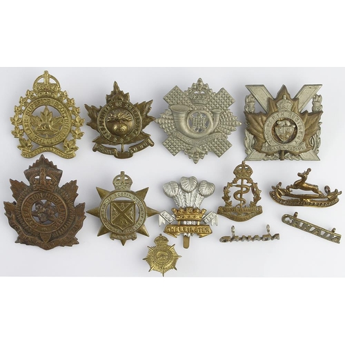 1499 - Badges various, predominantly Canadian Regiments (12 items)