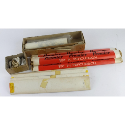 1522 - British Military Band Drum Accessories from the 1970s: Group includes seven Military Band Corps Musi... 