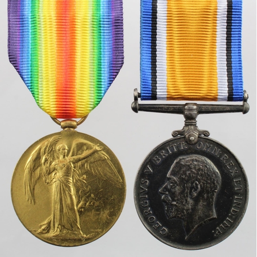 1536 - BWM & Victory Medal (39788 Pte M J Davie S.Wales Bord).   (2)