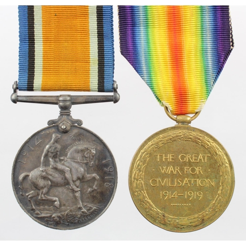 1537 - BWM & Victory Medal (50221 Cpl S H Gayner RAF) Served with 14 Sqdn. Born Thornbury, Gloucestershire.... 