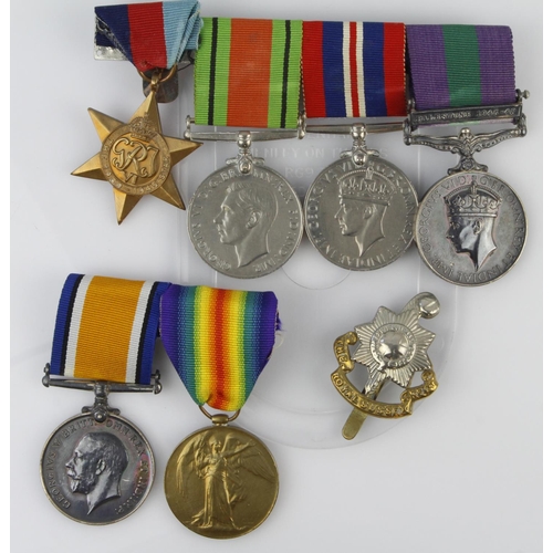 1538 - BWM & Victory Medal (5522 Pte S B Cheetham Essex Regt) served 6th Bn. With 1939-45 Star, Defence & W... 