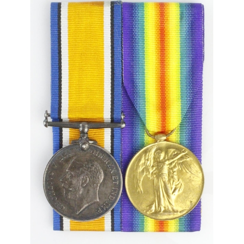 1544 - BWM & Victory Medal for 31524 Pte W A Hamlen Devon Regt.  (2)