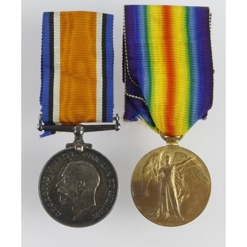 1547 - BWM & Victory Medal to 252169 Pte H Astley Manchester Regt. Born Manchester, served with 2/6th Bn. T... 