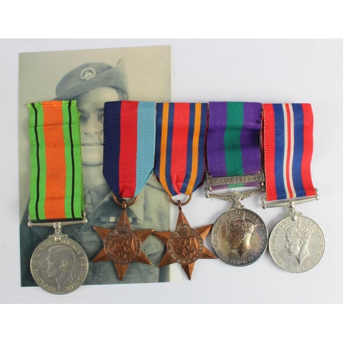 1609 - Group - late issue WW2 medals - 1939-45 Star, Burma Star, Defence & War Medals, with original issue ... 