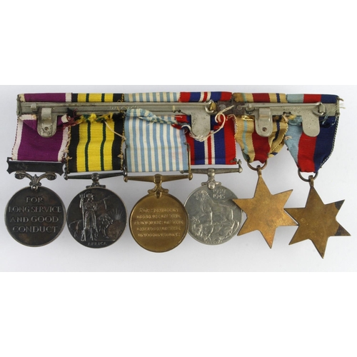 1611 - Group mounted as worn - 1939-45 Star, Africa Star, War Medal, UN Korea Medal, QE2 Africa General Ser... 