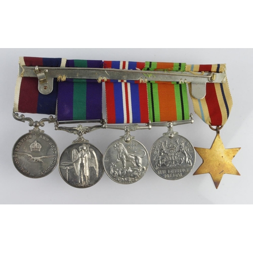 1612 - Group mounted as worn - Africa Star, Defence & War Medals, QE2 GSM for Cyprus (906645 CH. Tech. C C ... 