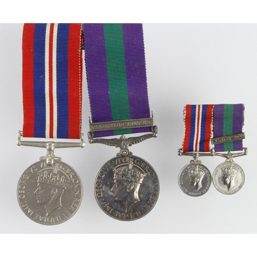 1620 - GSM GVI with Palestine 1945-48 clasp named (Capt H M C Clifford R.Sussex), and WW2 War Medal. Plus m... 