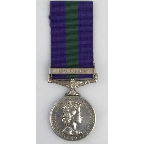 1623 - GSM QE2 with Cyprus clasp (2824092 SACW M R Turkington WRAF).