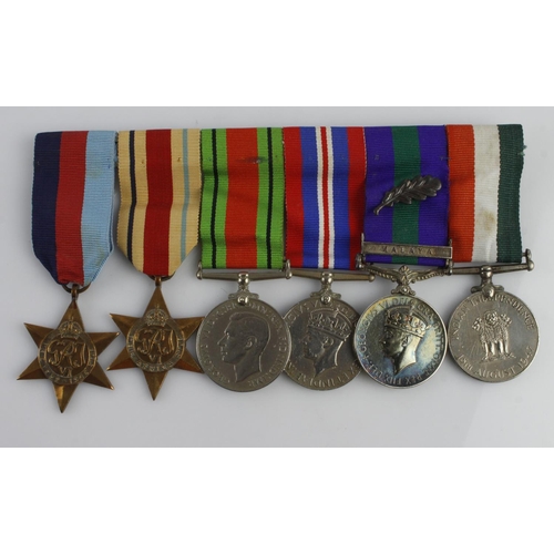 1626 - Gurkha Rifles - 1939-45 Star, Africa Star, Defence & War Medals, GSM GVI for Malaya with MID (211315... 