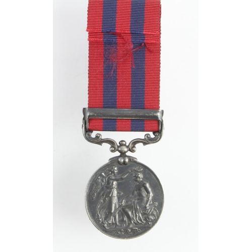 1633 - India General Service Medal 1854 with Burma 1885-7 clasp, named (490 Pte E Brown 2d Bn Som L.I.).