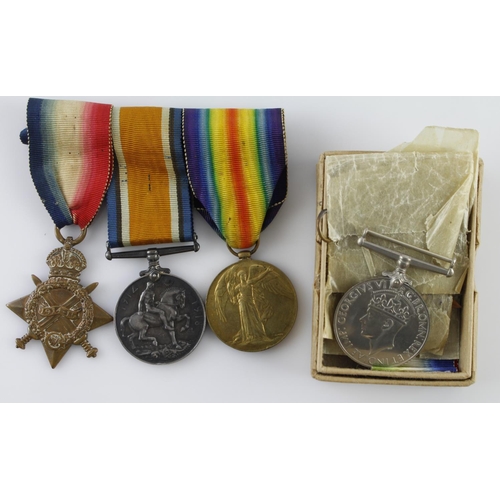 1637 - Ipswich family medals - 1915 Star Trio (40624 Gnr W E Rush RGA). With his sons WW2 Casualty group in... 