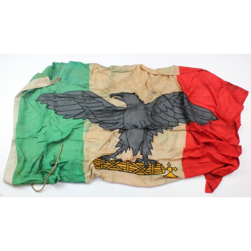 1642 - Italian Fascist RSi flag, last era of Mussolinis Fascist Italy, service wear.