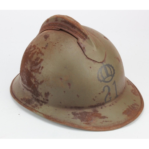 1644 - Italian WW1 Helmet (French style) but has no holes at front for badge as per usual French, Italian C... 