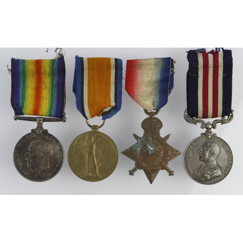 1681 - Military Medal GV (16235 Pte A Hurn Norf:R), 1915 Star Trio (16235 Pte A Hurn Norf:R). Entitled to a... 