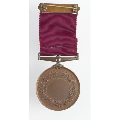 1692 - National Fire Brigade Union Long Service Medal in bronze, with Ten Years clasp. Edge numbered '3964'... 