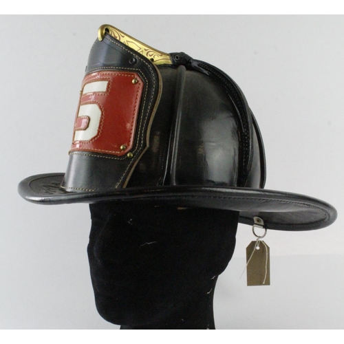 1695 - New York Fire Department 1970’s Cairns Leather Firemans Helmet.