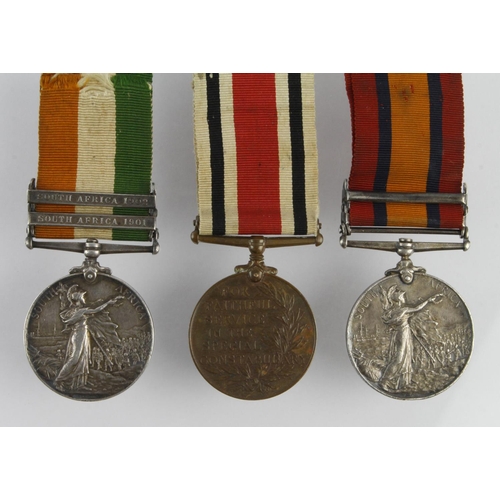 1719 - QSA with bars CC / OFS (4213 Cpl J Rudduck, Norfolk Regt) and KSA with bars SA01 / SA02 (4213 Corpl ... 