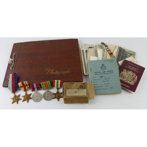 1732 - RAF group to 750416 Sgt C A Rolph RAF. 1939-45 Star, Africa Star + North Africa 1942-43 clasp, Italy... 