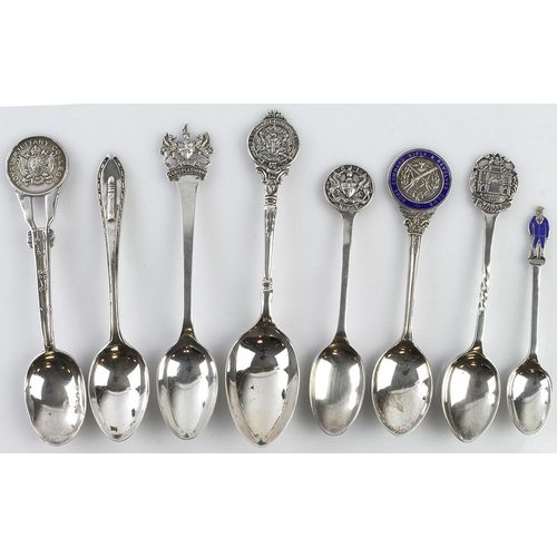 1759 - Regimental silver spoons (8) comprising a C.L.N.G. Platoon 16 spoon and a City of London National Gu... 