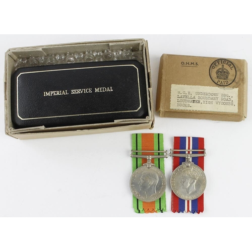 1763 - Royal Air Force group of WW2 medals, War & Defence to William Charles Ernest Underdown, named box of... 