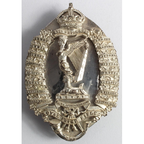 1772 - Royal Irish Rifles kings crown pouch plate.