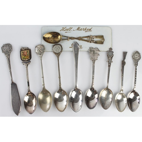 1788 - Shooting prize spoons 10x all different inc silver.