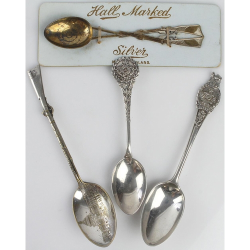 1790 - Shooting Spoons an interesting selection inc silver 4x Boer War KRR but awarded 1929 Cpl Atkins, Was... 