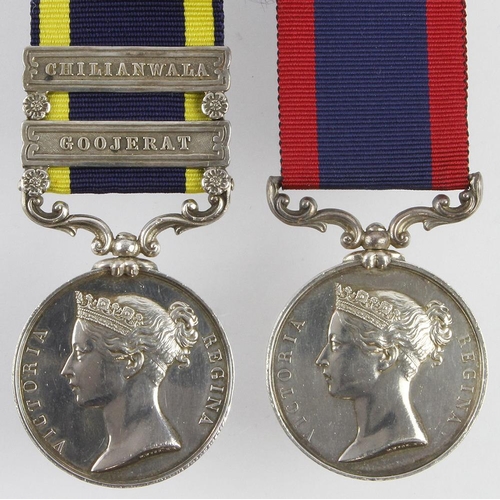 1797 - Sutlej Medal 1846 with Ferozeshuhur reverse (Asst Surgn J: Harrison M:D: 12th Regt N:I:) with Punjab... 