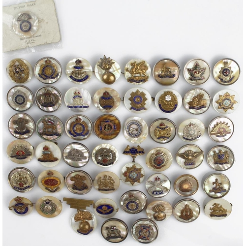 1802 - Sweetheart pin badge collection - all mother of pearl types, many silver backed, good range, needs v... 