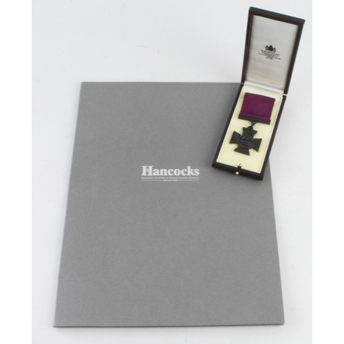 1825 - Victoria Cross, an official Hancocks & Co, London, replica, the reverse engraved 'Hancocks 257'. In ... 