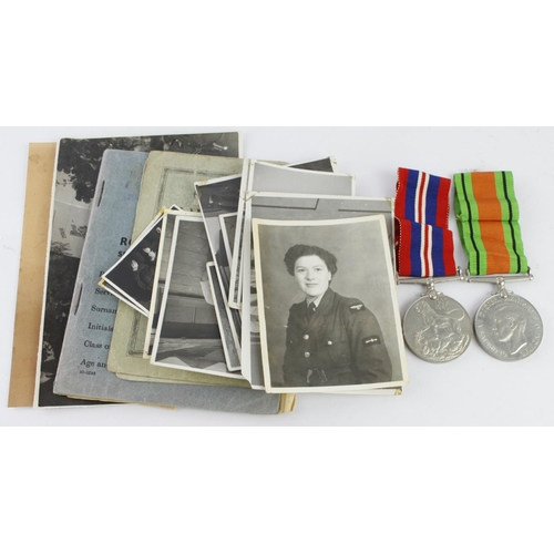 1835 - WAAF WW2 group to 430664 LACW C Goody, trade photographics comes with Defence & War medals airwoman’... 