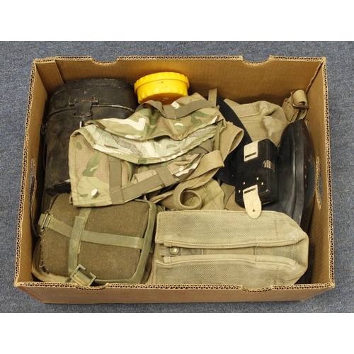 1904 - WW2 box lot of misc militaria inc 37 patten webbing.  (Buyer collects)