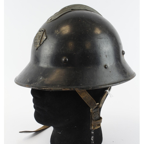 1916 - WW2 Czech military army helmet all complete with liner and chin strap.