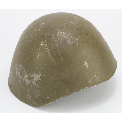 1921 - WW2 Greek Army, 1934-39 pattern steel helmet original paint finish, liner and chinstrap.