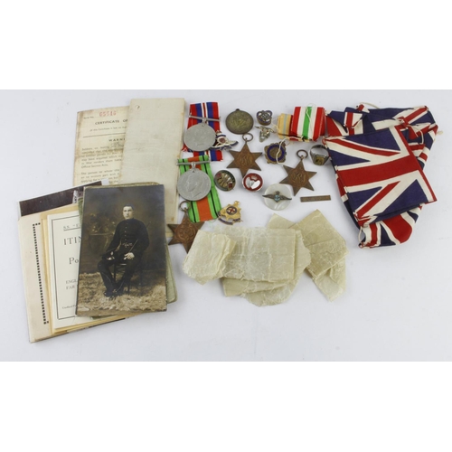 1928 - WW2 group for 6102728 Pte A G Edwards ACC, 1939-45 Star, Africa Star + 8th Army bar, Italy Star, Def... 