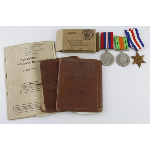 1934 - WW2 group to S/10400567 L/Cpl Charles George Jeffery RASC (Corps of Military Accountants) consisting... 