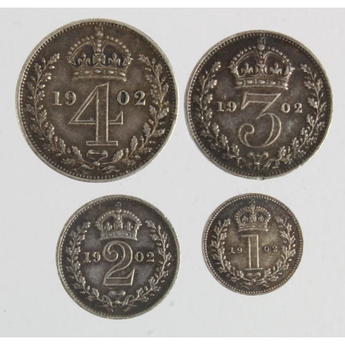 229 - Maundy Set 1902, toned nEF, a few surface marks.