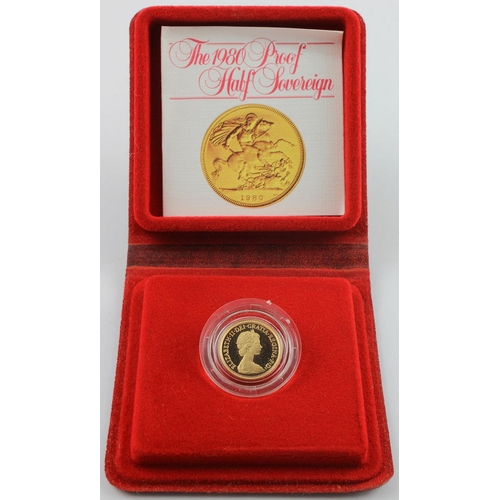 29 - Half Sovereign 1980 Proof FDC cased as issued