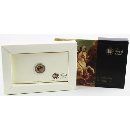 35 - Quarter Sovereign 2010 BU in the Royal mint box