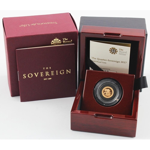 37 - Quarter Sovereign 2017 Proof FDC boxed as issued