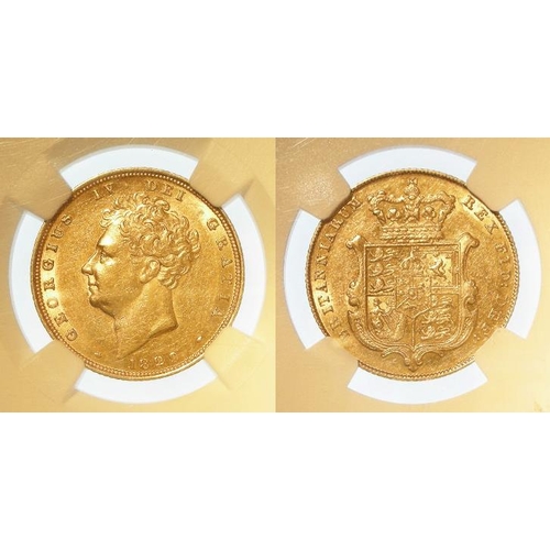 41 - Sovereign 1829 slabbed NGC AU58.