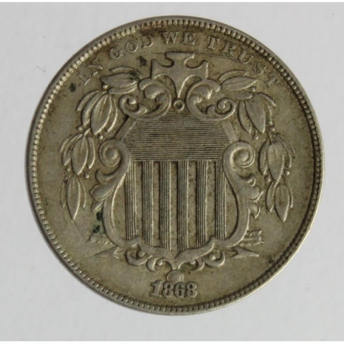 460 - USA Shield Nickel 5-Cent 1868 EF