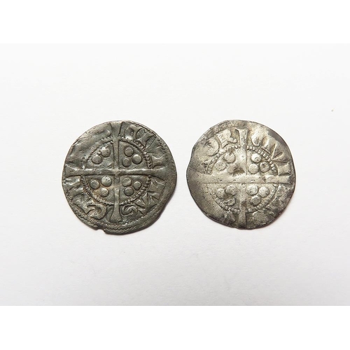 498 - Edward I & II silver Pennies (2) of Canterbury: Class 10cf2, 1.34g, nVF, and Class 12b, 1.29g, nF