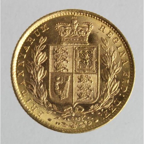 50 - Sovereign 1871 shieldback dn50. Unc, prooflike obverse