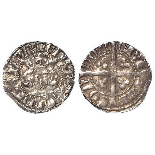 508 - Edward III silver Penny of London, Third or 'Florin' Coinage, Class 1, S.1543, 1.28g, nVF, some ghos... 