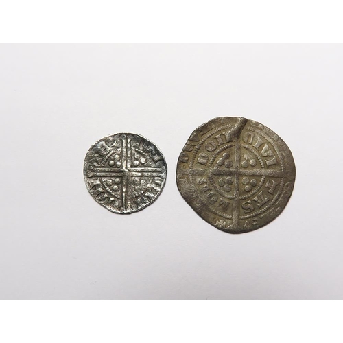 513 - English Hammered silver (2): Henry III Long Cross Penny Class 5c Ion on Canterbury, 1.29g F/GF, alon... 