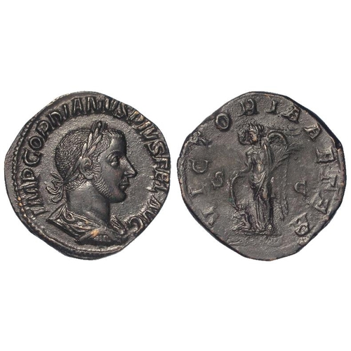 549 - Roman Imperial: Gordian III AE Sestertius, Rome 243-244 AD. Victory stg. l. rev., RIC 337a. 19.87g. ... 