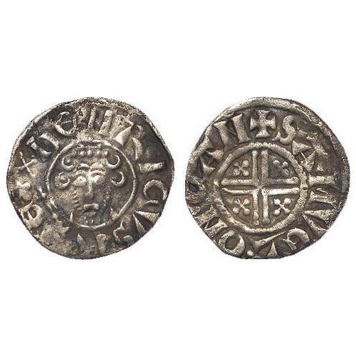 591 - Short Cross silver Penny of King John (in the name of Henry) class 6b2, Canterbury, SAMVEL, 1.47g. S... 