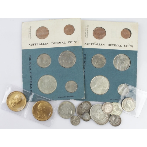 598 - Australia (27) coins and medals, early to late 20thC including silver, mixed grade.